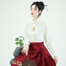 汉服成人女唐装中国风女装新中式上衣小个子敬酒服红色马面裙套装