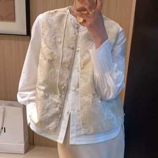 【蝶呼之欲出】唐装女中女装中式坎肩女款2025新款上衣新中式马甲