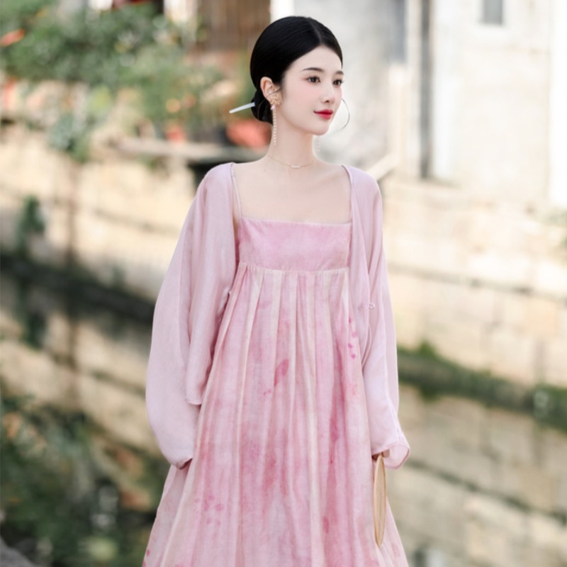 汉服女成人夏季开衫改良旗袍日常可穿国风新中式女装中国风连衣裙