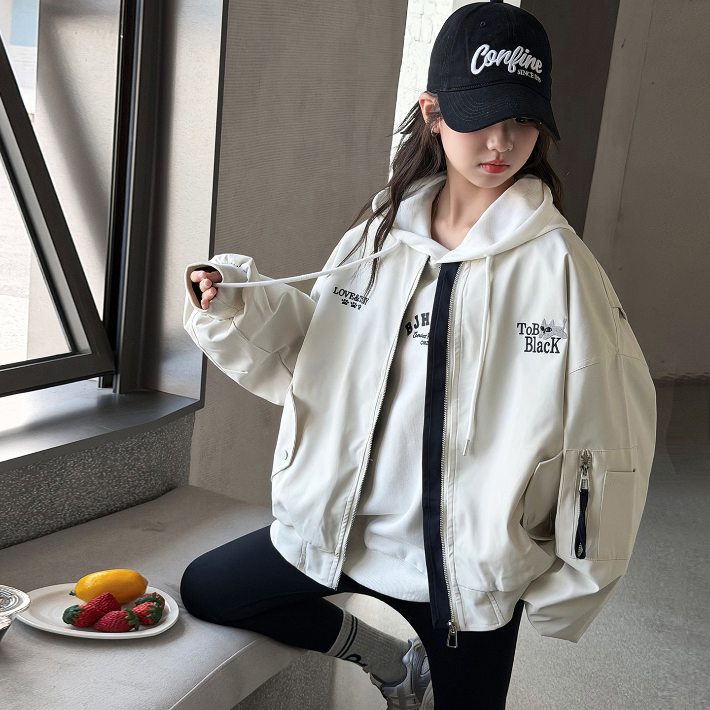 2026新款女童工装棒球服春秋