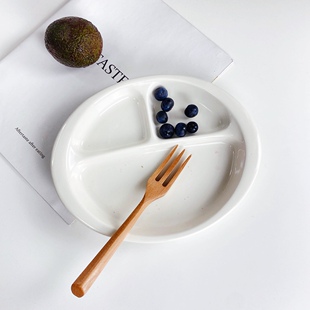 韩式分格盘牛排盘分餐盘子可爱儿童沙拉零食盘ins果盘意面甜品盘
