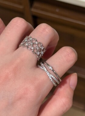 店主怒推！轻奢爆闪爱心锆石精致戒指女ins冷淡风小众设计指环潮