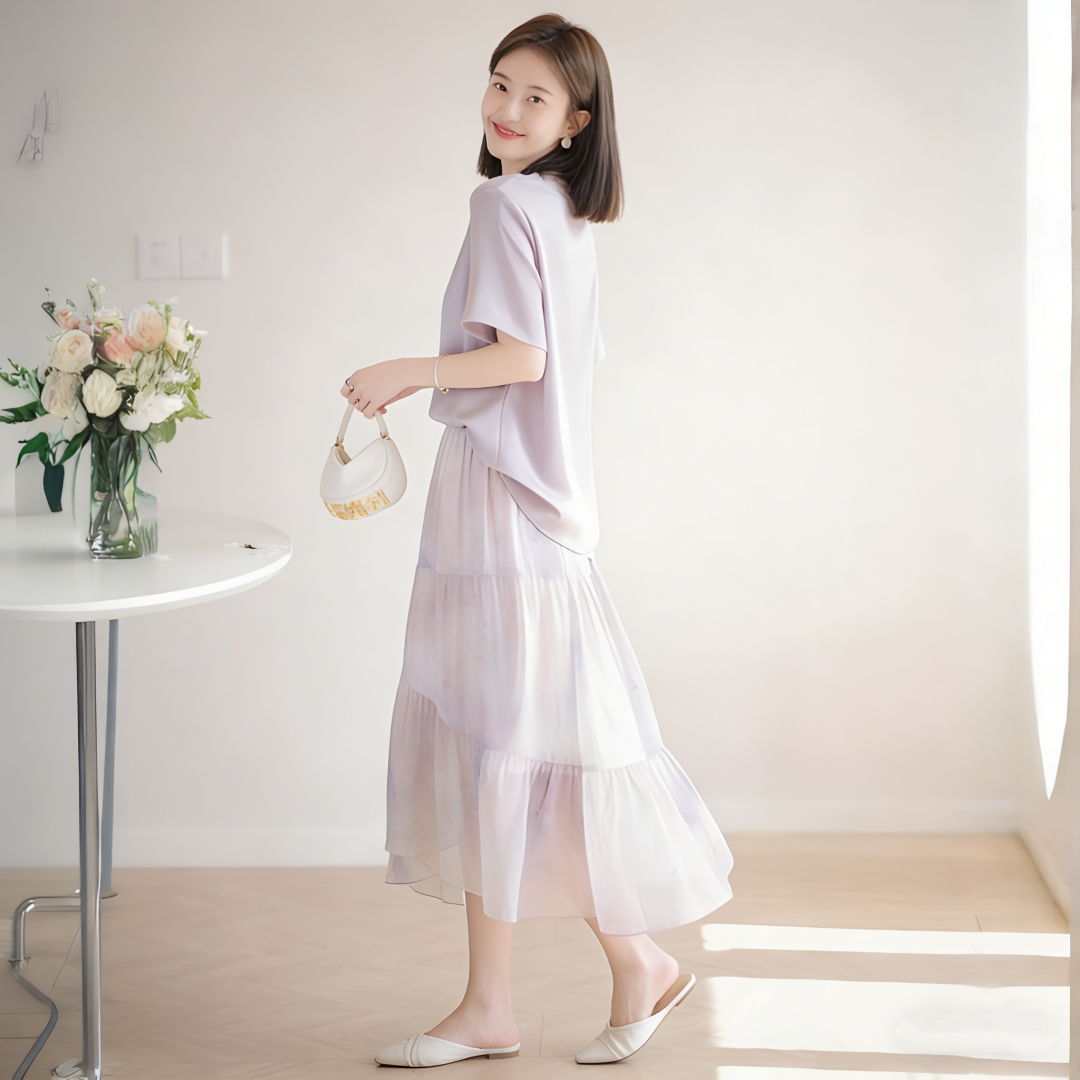 2026新款设计感小众休闲时尚减龄洋气小香风裙子两件套装女装夏季