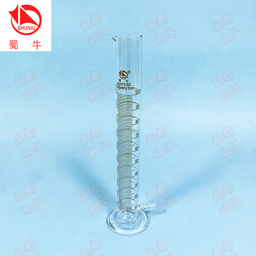 蜀牛 具右下宝塔咀量筒 50mL-2000mL 具下咀筒形量筒 高硼硅玻璃