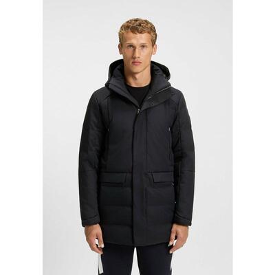 代购Hugo Boss男士羽绒服保暖防风防水连帽长款黑蓝鹅绒冬季通勤