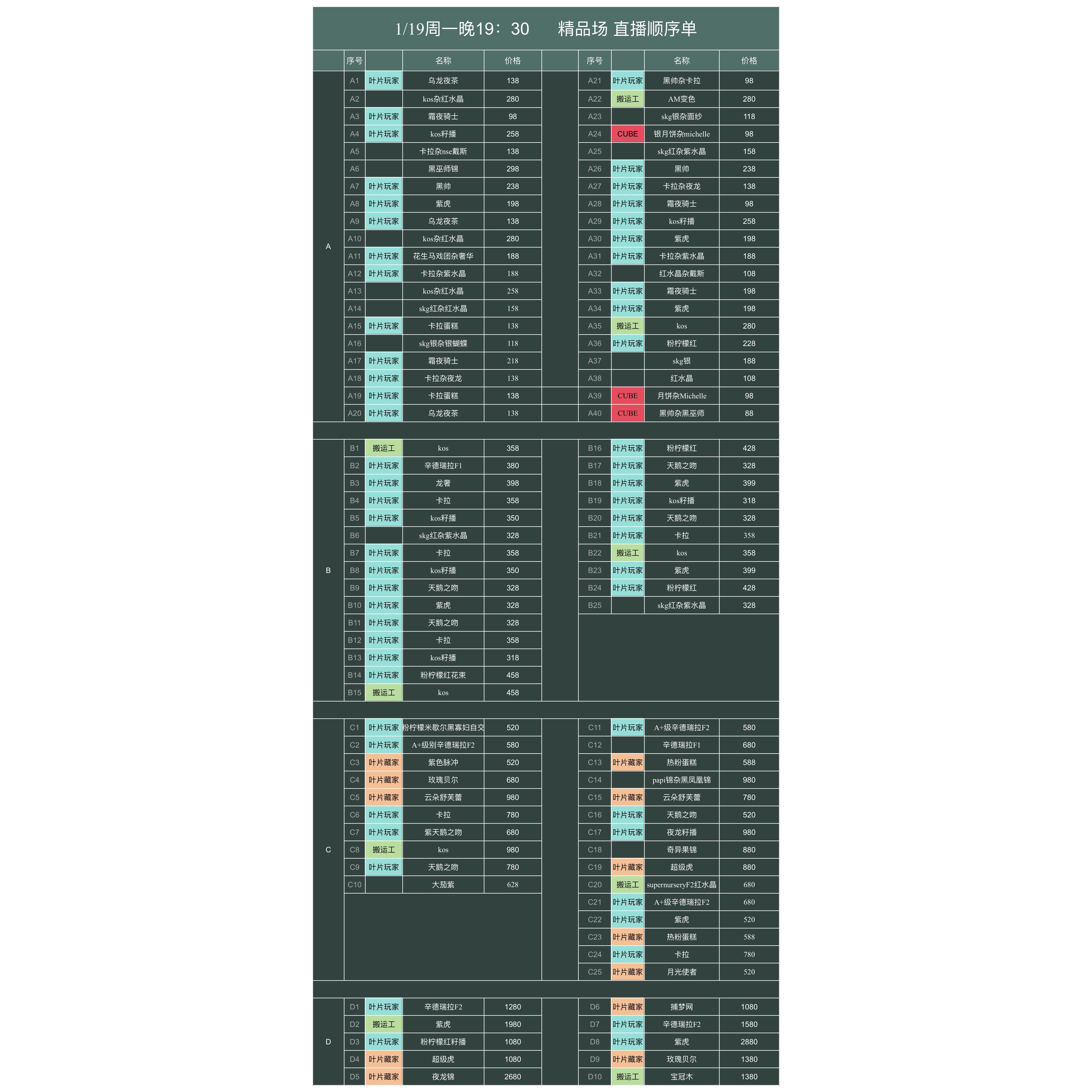 卉霖Florain 1.19直播顺序,鲜花速递/花卉仿真/绿植园艺,花烛,淘宝优惠券,粉丝福利购,淘宝优惠卷