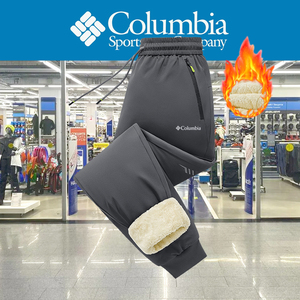 哥伦品牌石墨烯冬季男女羊羔绒大码加厚加绒保暖雪地防风羽绒棉裤