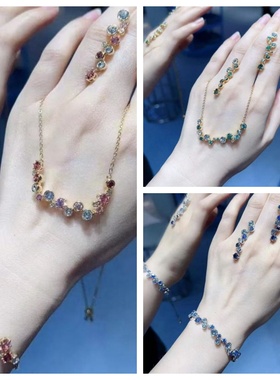 Constella蓝泡泡项链女2025年新款轻奢高级送闺蜜礼物ins镶钻套装