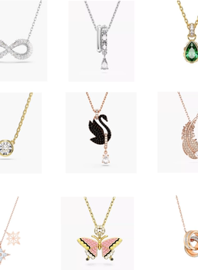 水晶水滴天鹅新款项链锁骨链