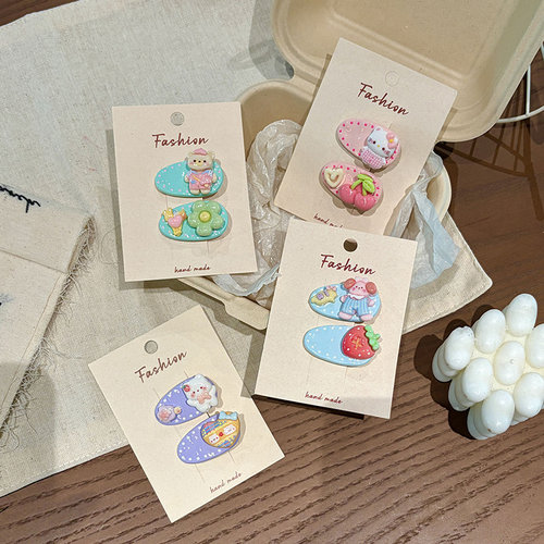 新款韩版女童小猫侧边刘海夹