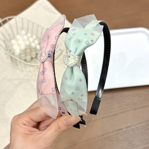 新款韩系女童带齿防滑珍珠发箍