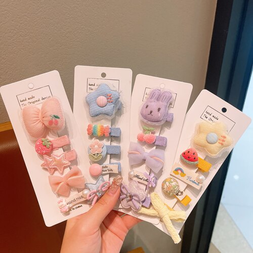 木林槿婴童全包布蝴蝶结充棉发夹