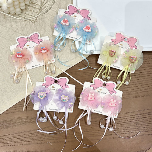 新款女童卡通爱心蝴蝶结对夹套装