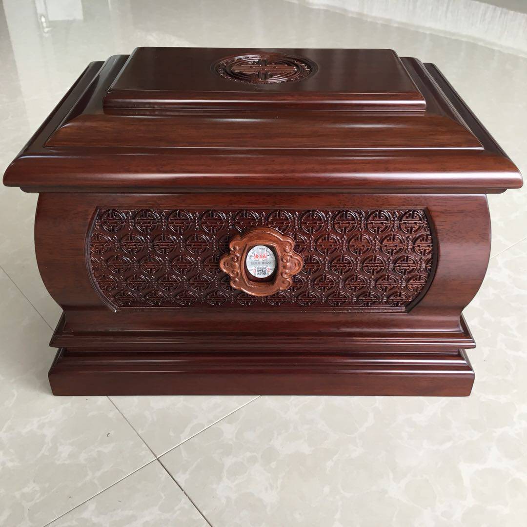 三毛红木万寿无疆寿盒骨灰盒棺材款式随机不指定图片仅参考