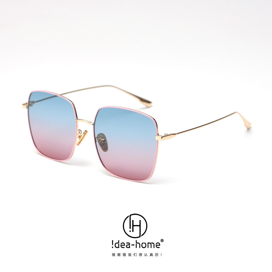 2020新款大框近视偏光防紫外线彩膜太阳镜女情侣款方框墨镜男显瘦