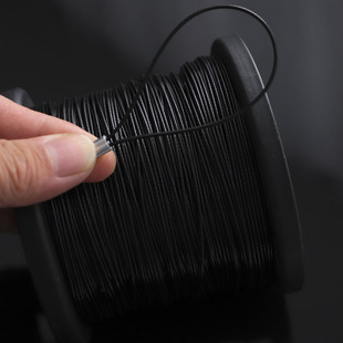 304不锈钢黑色包塑软钢丝绳038mm6mm翻板钩鱼线晾衣绳广告吊绳