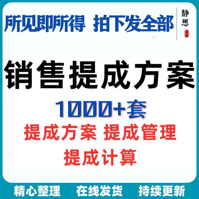 业务员销售提成制度方案薪酬绩效考核管理销售工资待遇计算模板