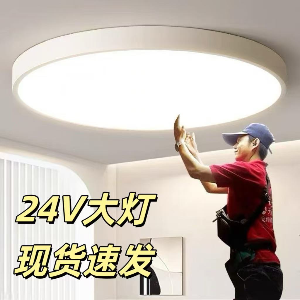 24V低压中性光白光圆形吸顶大灯