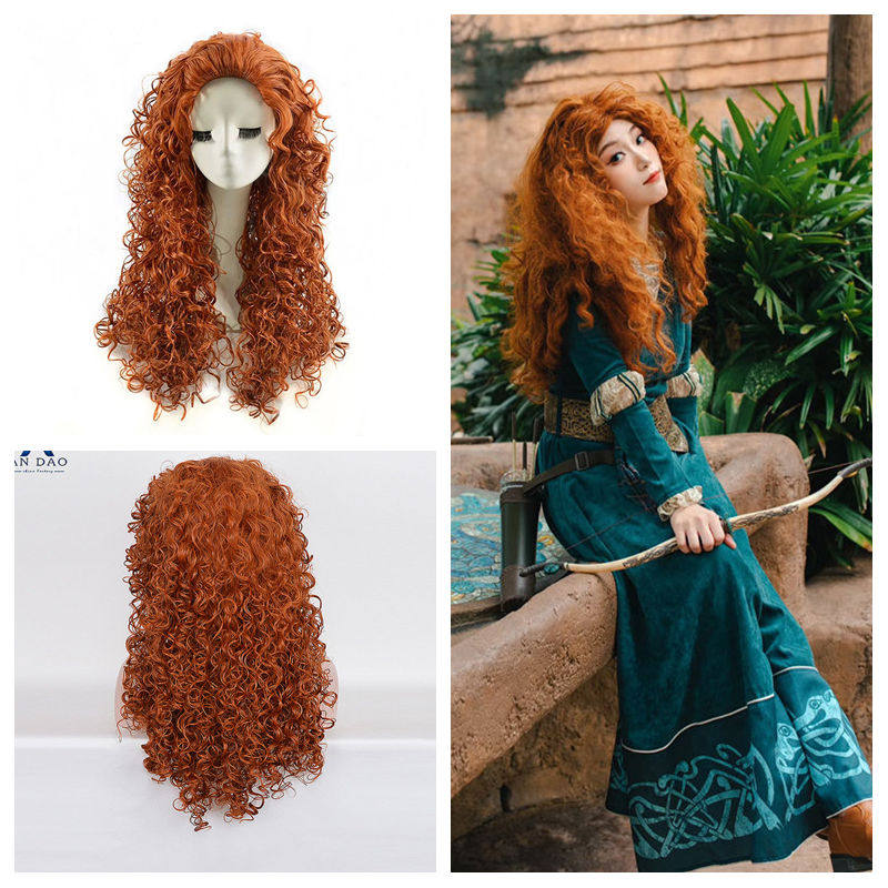 勇敢传说梅莉达公主cos假发 Brave Merida Cosplay动漫万圣节假毛