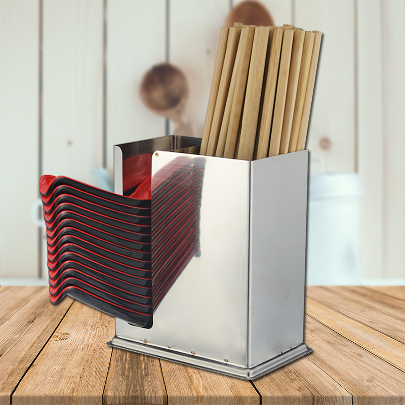 不锈钢餐厅方形筷子筒餐厅筷子笼沥水饭店筷子勺子碟子分格收纳盒,餐饮具,餐具笼/架,淘宝优惠券,粉丝福利购,淘宝优惠卷