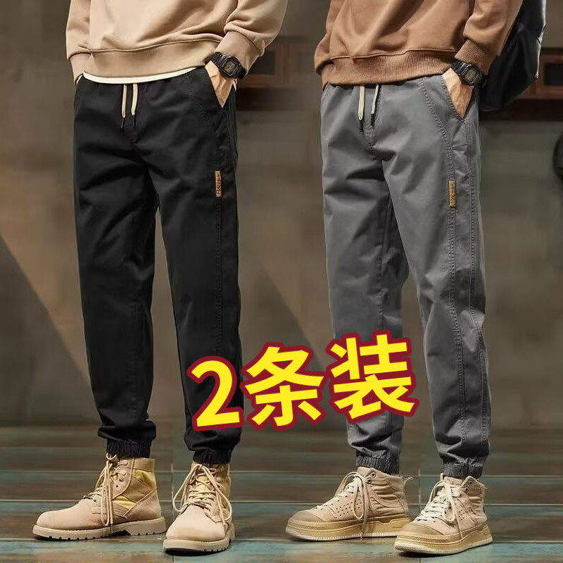 外贸原单尾货美式运动工装裤男宽松大码裤户外耐磨工作服劳保裤子