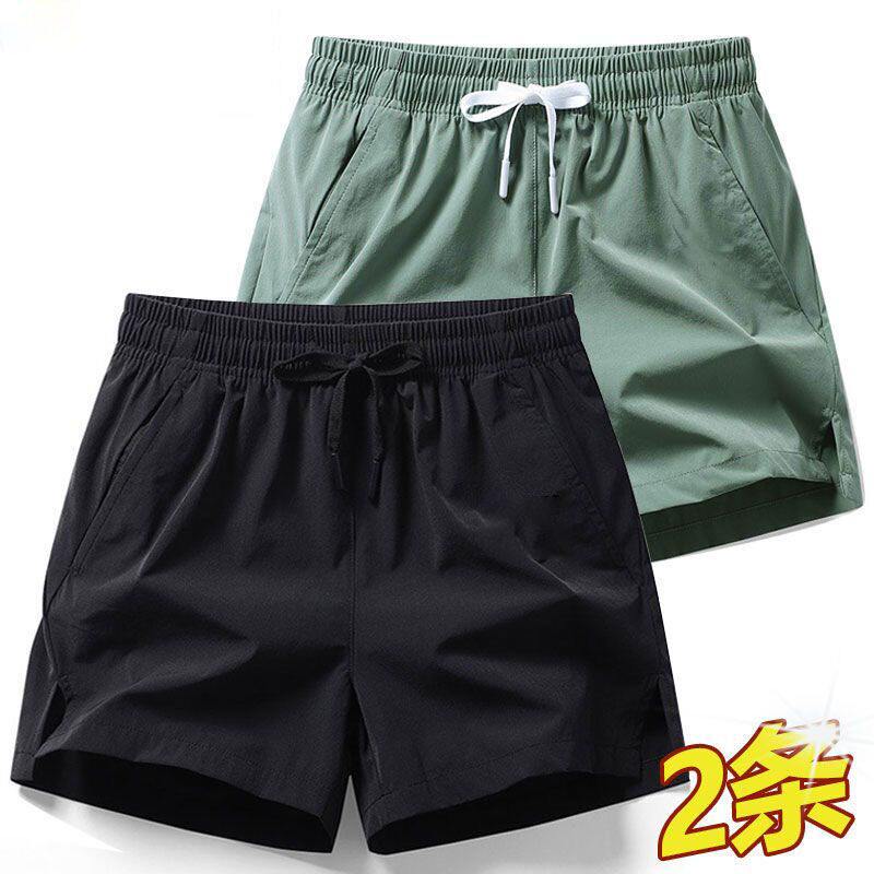 冰丝短裤男夏季冰丝休闲宽松速干三分裤子女跑步健身训练运动马裤