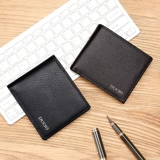 Короткий бумажник для школьников, маленький ультратонкий картхолдер с молнией, из натуральной кожи