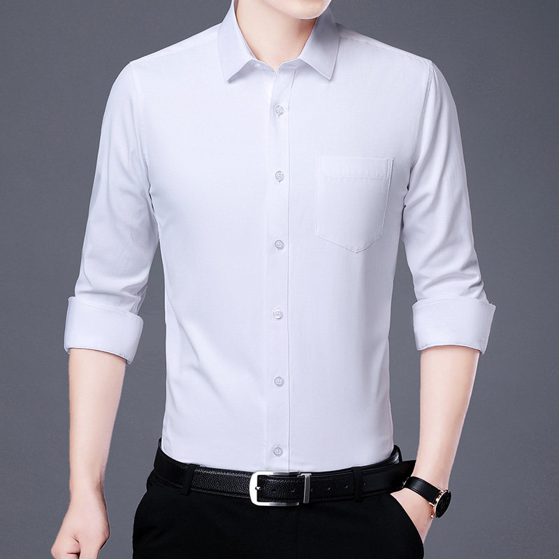 传棨藏青多色面试上班长袖衬衫