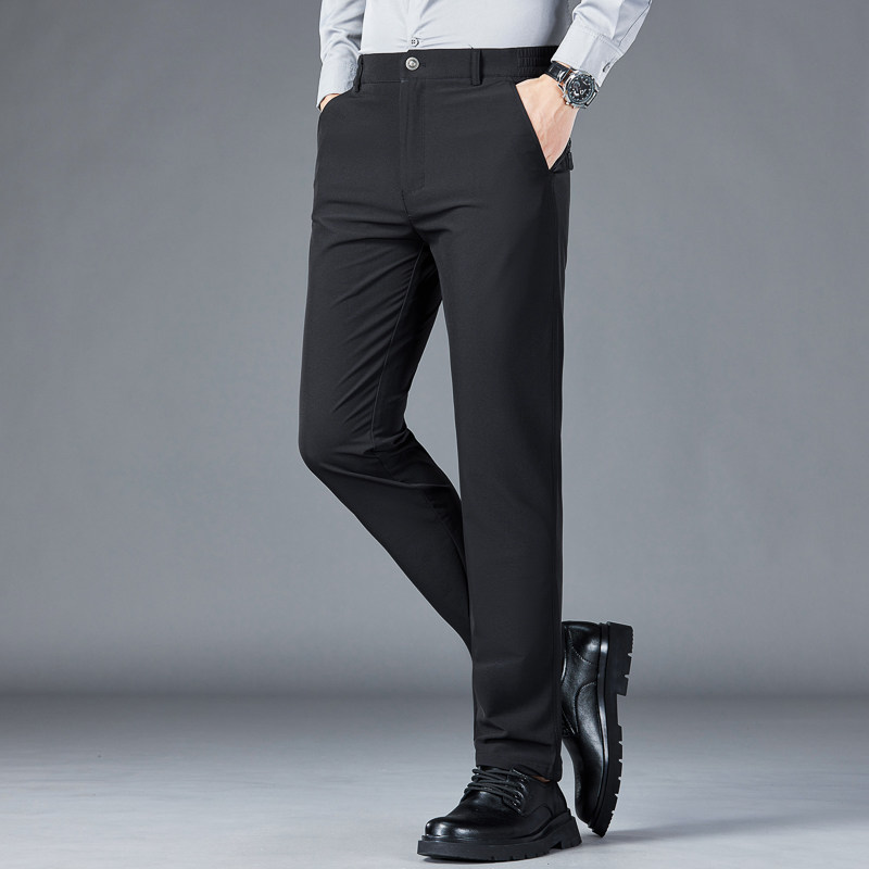 男士休闲裤秋冬季2025新款四面弹商务直筒西装裤长裤子