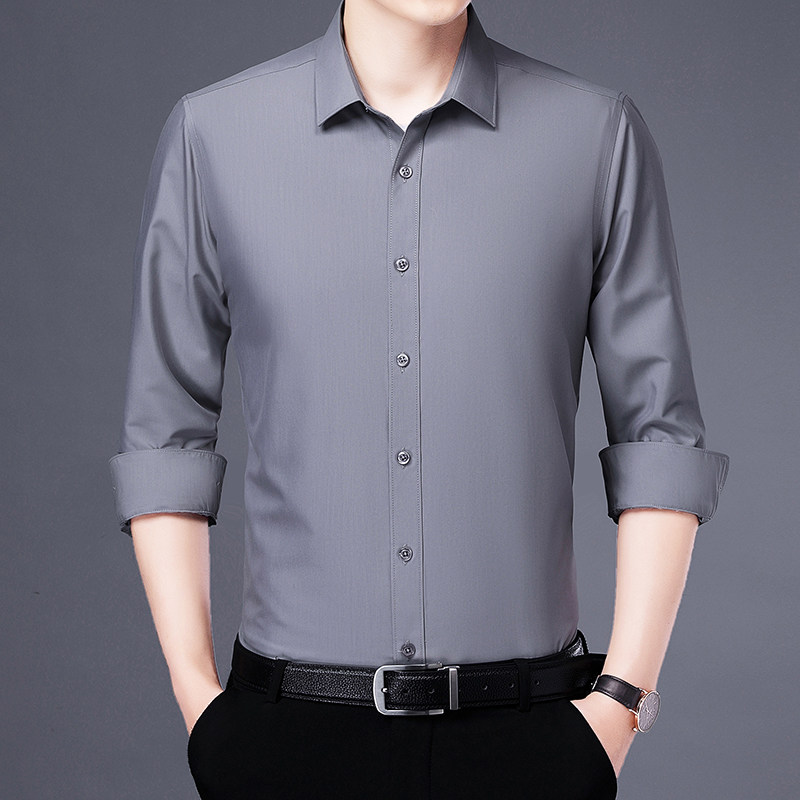 商务长袖衬衫免烫抗皱不变形