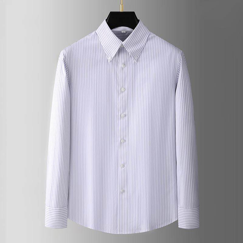 传棨高端条纹修身免烫百搭衬衫