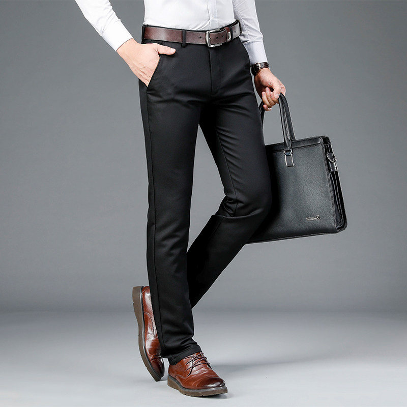 商务休闲裤传棨直筒长裤商务休闲