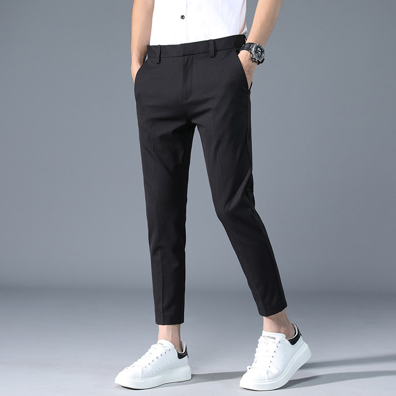 传修身发型师弹力西服男士休闲裤