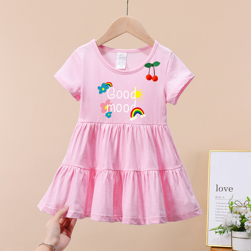 95%纯棉小女孩连衣裙女童公主裙女宝裙子女装儿童夏装新款蛋糕裙