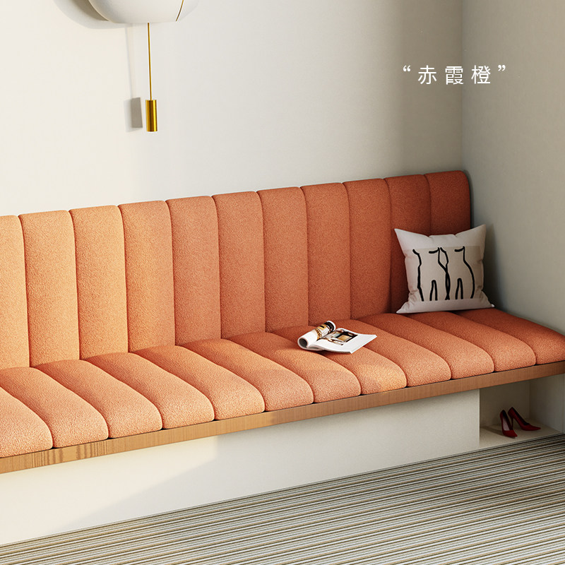 2023新款定做卡座垫软包靠背玄关换鞋凳椰棕乳胶沙发坐垫四季通用