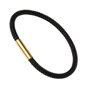 男款4毫米钢丝手绳手链男穿黄金转运珠编织皮绳本命年红绳半成品