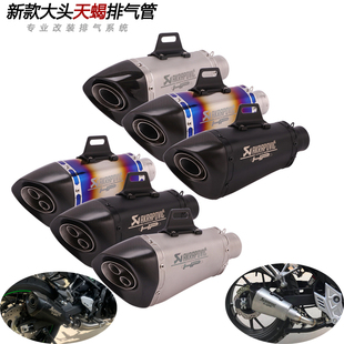 502C小中R 600改装 8黄龙300 天蝎排气管 摩托车适用幼狮500