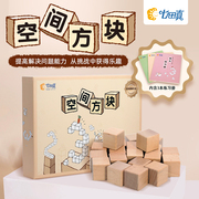 Qitian real space thinking training toys three-dimensional geometric block building blocks mathematics educational children's counting teaching aids