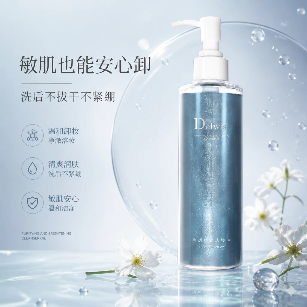 必要Dolwis净透焕颜洁颜油深层清洁肌肤污垢彩妆清透净澈卸妆油