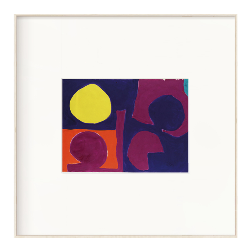 Patrick Heron/抽象色块/艺术装饰画小众原木餐厅卧室书房挂画4图片