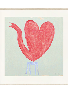 丘山生活 心形咖啡壶 艺术画 Klaas Gubbels餐厅咖啡馆装饰画奶油