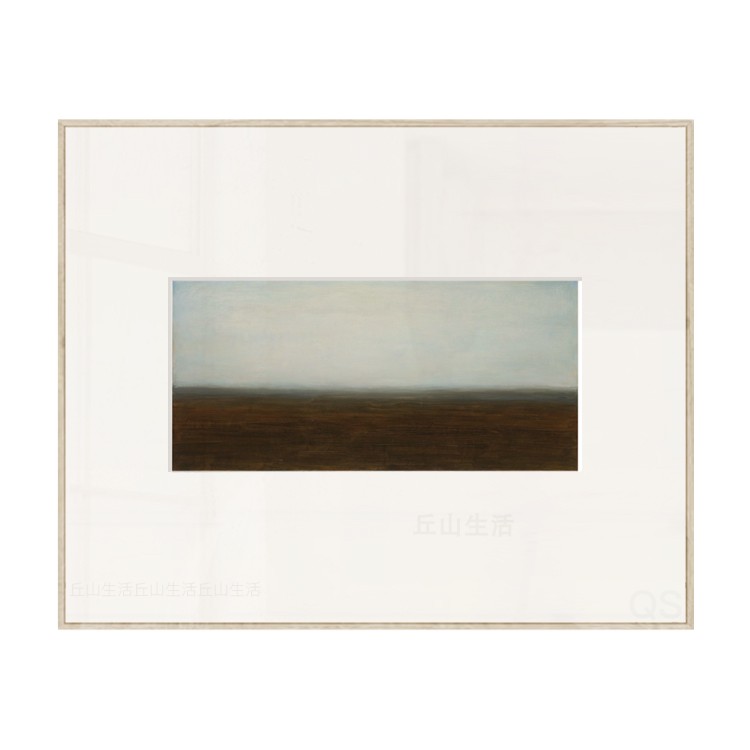 丘山生活 黑白现代极简装饰画 海 奶油风风格挂画书房样板间画图片