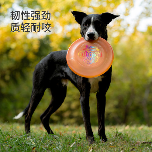 艾森威尔宠物光变飞盘标准赛事比赛飞盘户外抛掷寻回训练宠物玩具