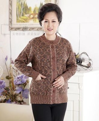 中老年女装毛衣外套开衫