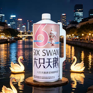 新品六只天鹅啤酒2L大桶*6罐装精酿小麦原浆啤酒网红爆款新日期