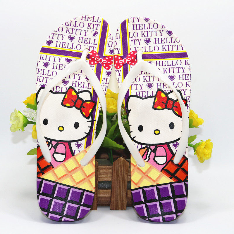 [Clearance]lovely Hello Kitty flip flops sandals  Beach shoes non-slip soft sole Flat heel Pinch slipperin the Women's Shoes, slipper, flip flops category - from Buy2taobao.com to provide professional Taobao agent buy service