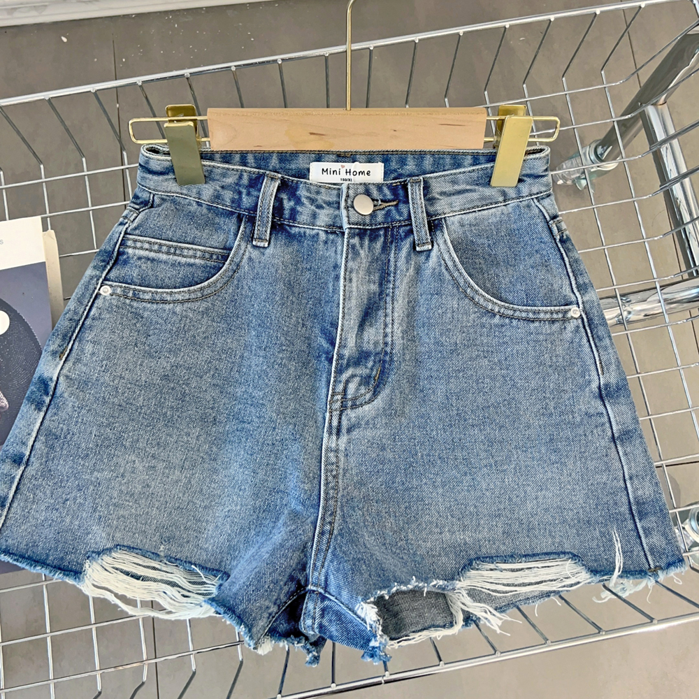 磨边破洞短裤常规厚度棉质夏季