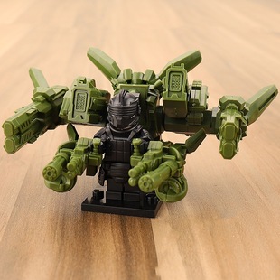 和平精英七级甲炮台机甲人仔积木第三方拼装益智玩具男孩礼物