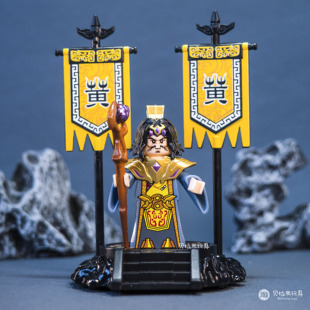 迪库三国小侠黄巾军张角张宝张梁张曼成南华老仙积木人仔拼装玩具