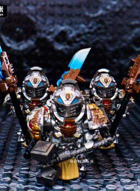 战捶40k灰骑士禁军军团星际战士第三方人仔拼装益智男孩玩具周边